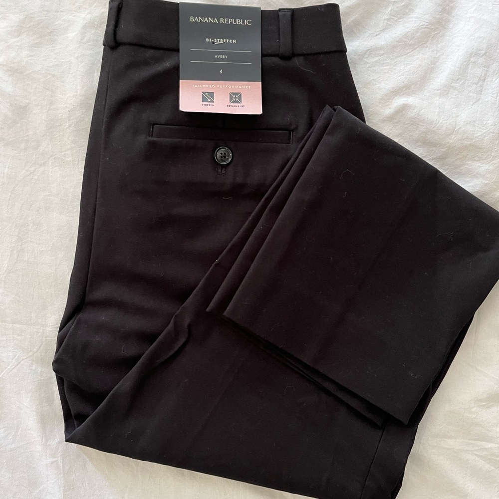 Banana Republic Black Bi-Stretch Pants Size 4